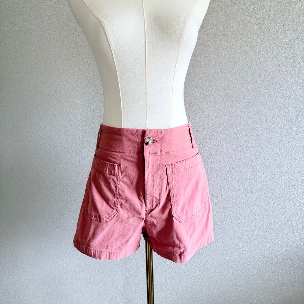Maeve Anthropologie The Colette High Rise Shorts Pink Utility Size 29 Summer